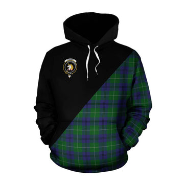 Oliphant Tartan Cotton Hoodie with Family Crest and Military Logo Style Pullover Hoodie XS - Tartan Vibes Clothing