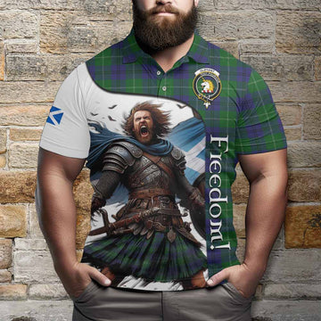 Tartan Vibes Clothing Oliphant Crest Tartan Polo Shirt Inspired by the Freedom of Scottish Warrior