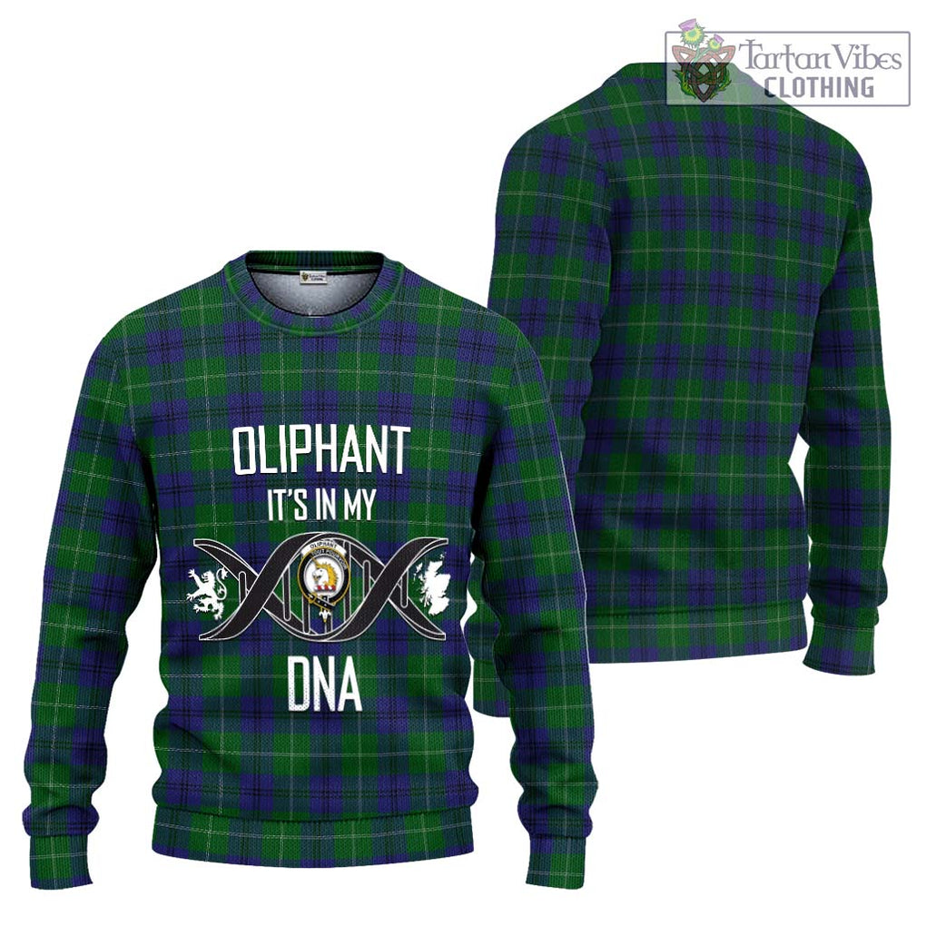 Oliphant Tartan Ugly Sweater with Family Crest DNA In Me Style Unisex - Tartan Vibes Clothing