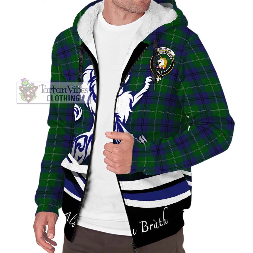 Oliphant Tartan Sherpa Hoodie with Alba Gu Brath Regal Lion Emblem Unisex S - Tartan Vibes Clothing
