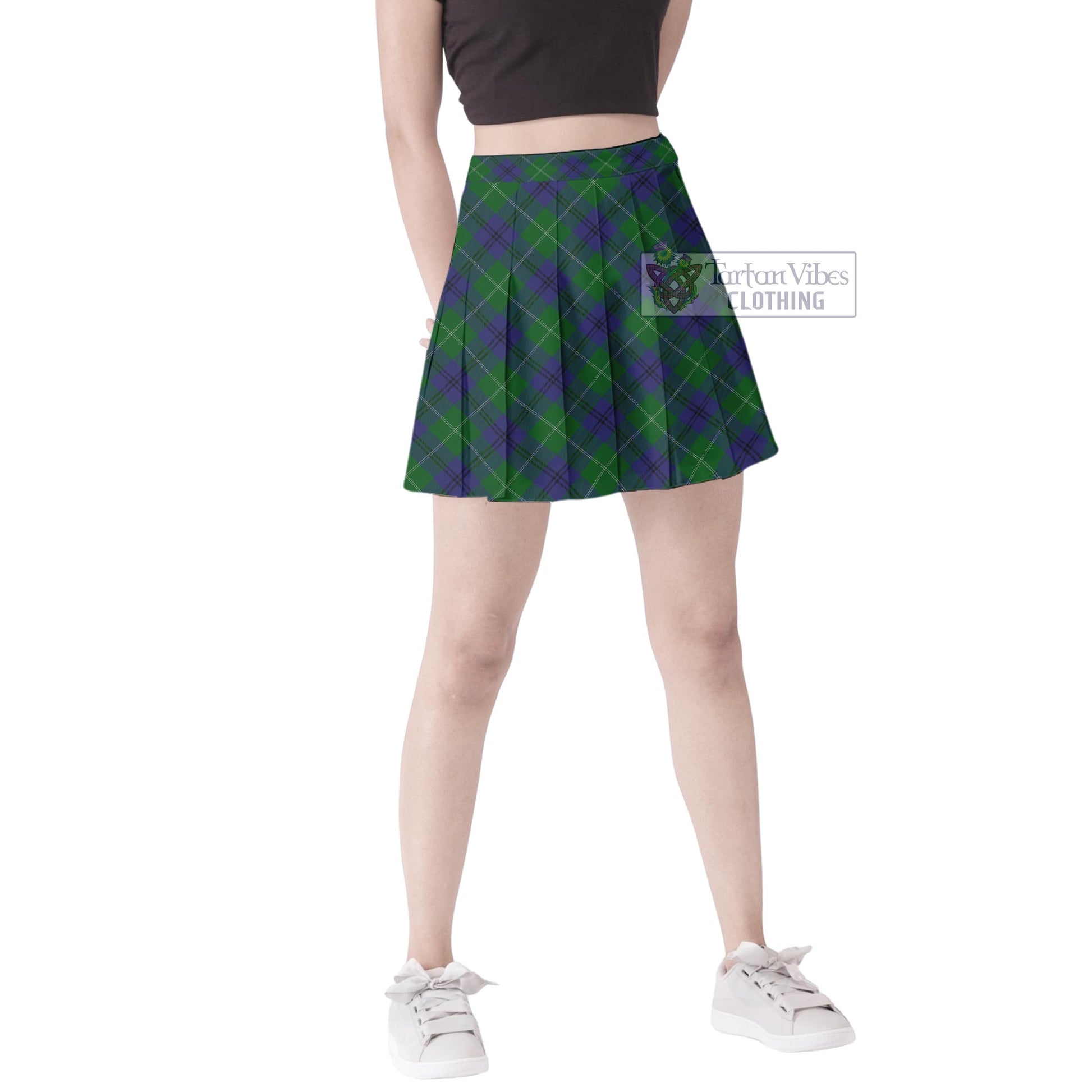 Oliphant Tartan Women's Plated Mini Skirt Cross Style Female - Tartan Vibes Clothing