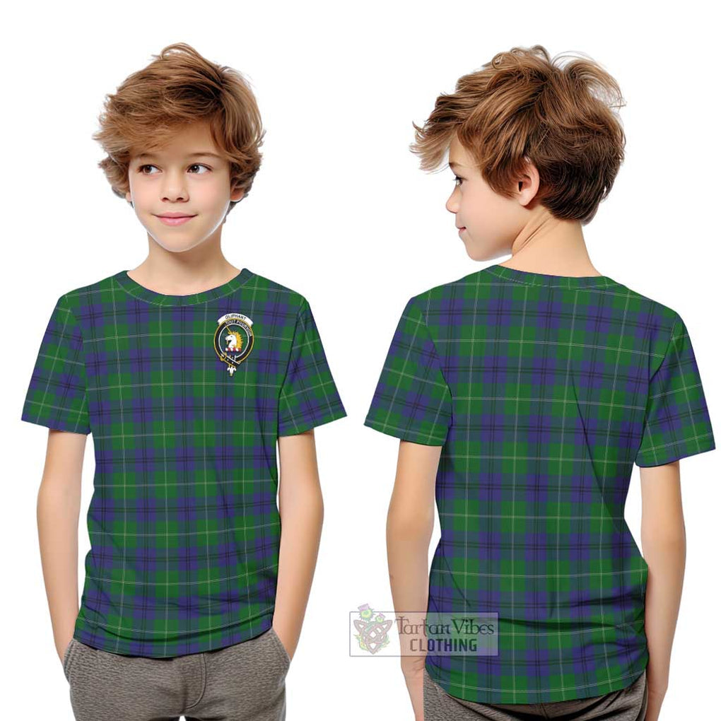 Oliphant Tartan Kid T-Shirt with Family Crest Youth XL Size14 - Tartan Vibes Clothing