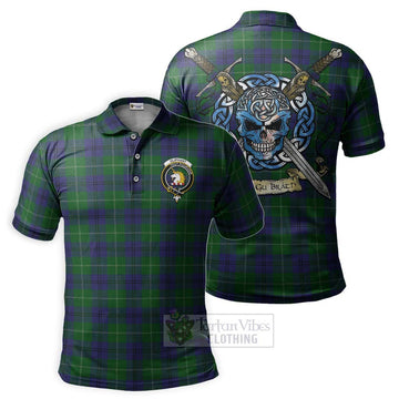 Oliphant Tartan Polo Shirt with Family Crest Celtic Skull Style Kid - Tartan Vibes Clothing