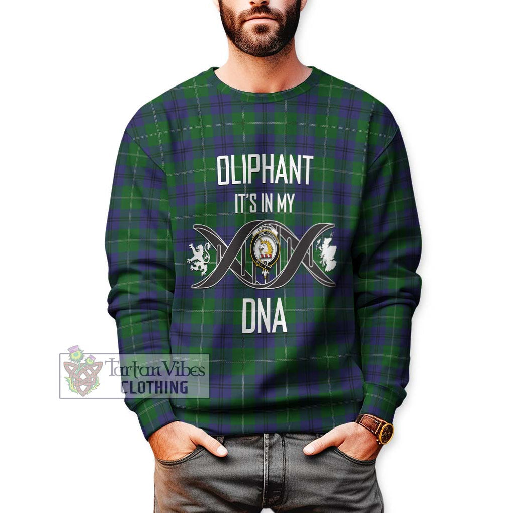 Oliphant Tartan Sweatshirt with Family Crest DNA In Me Style Unisex - Tartan Vibes Clothing