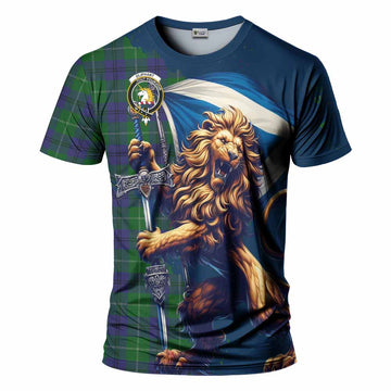 Oliphant Tartan Family Crest T-Shirt with Scottish Majestic Lion Kid's Shirt - Tartan Vibes Clothing