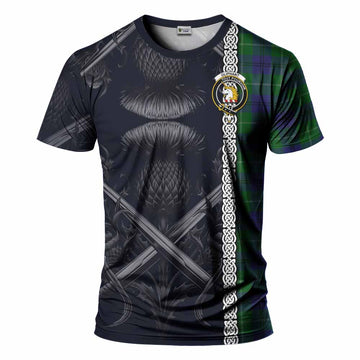 Oliphant Tartan T-Shirt with Family Crest Cross Sword Thistle Celtic Vibes Kid's Shirt - Tartan Vibes Clothing