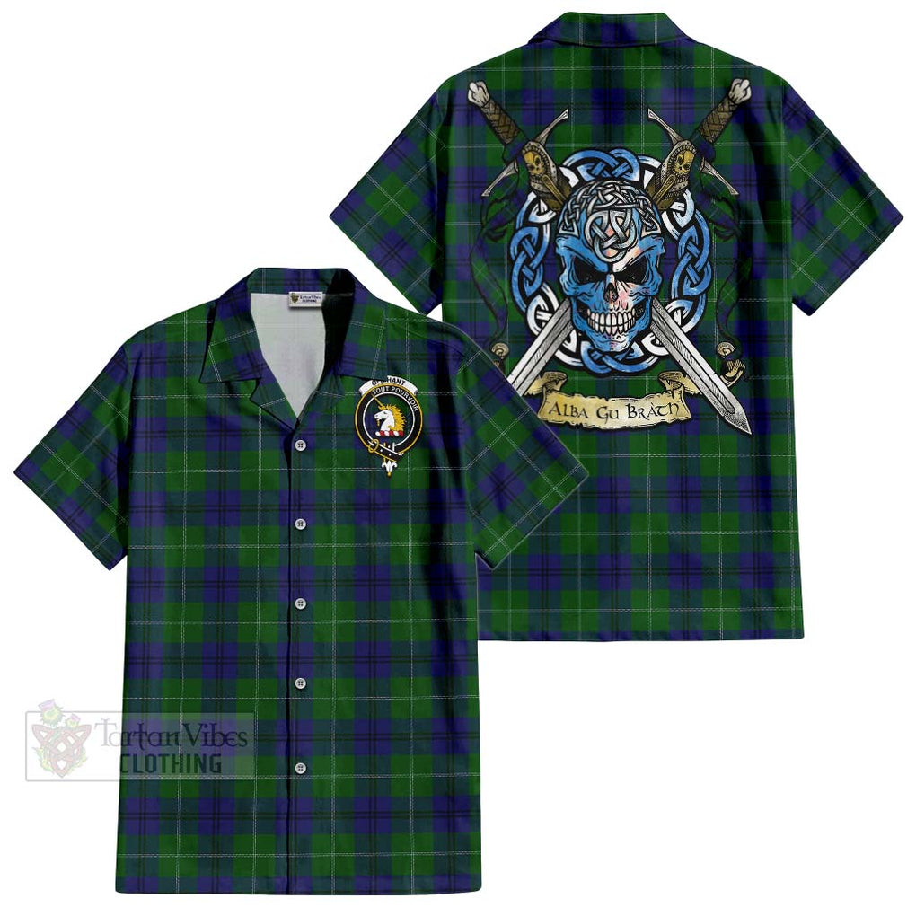 Oliphant Tartan Hawaiian Shirt with Family Crest Celtic Skull Style Kid - Tartan Vibes Clothing