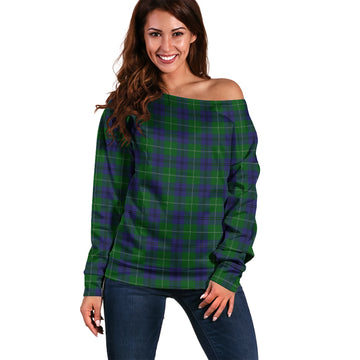 Oliphant Tartan Off Shoulder Women Sweater Women - Tartan Vibes Clothing