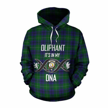 Oliphant Tartan Cotton Hoodie with Family Crest DNA In Me Style Pullover Hoodie XS - Tartan Vibes Clothing