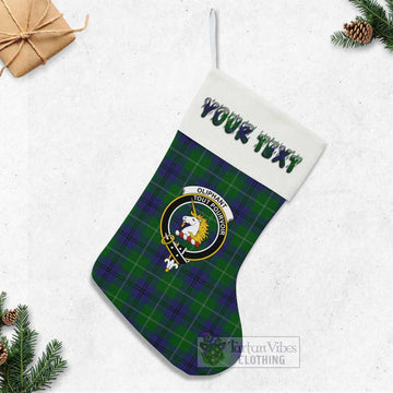 Oliphant Tartan Family Crest Christmas Stocking with Personalized Text - Tartan Vibes Clothing