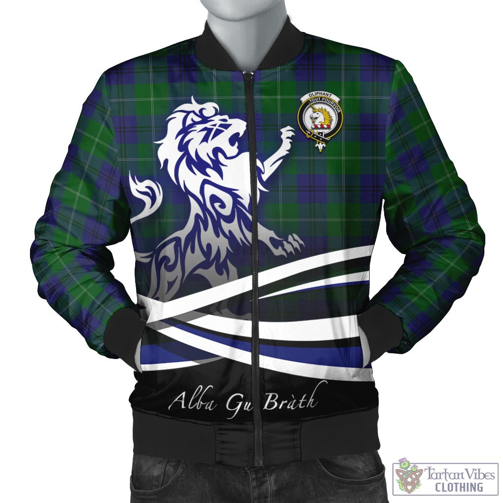 Oliphant Tartan Bomber Jacket with Alba Gu Brath Regal Lion Emblem Unisex - Tartan Vibes Clothing