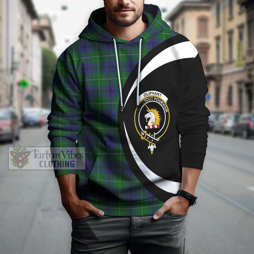Oliphant Tartan Hoodie with Family Crest Circle Style Zip Hoodie - Tartan Vibes Clothing