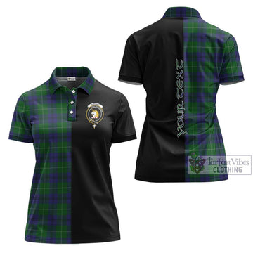 Oliphant Tartan Women's Polo Shirt with Family Crest and Half Of Me Style Women - Tartan Vibes Clothing