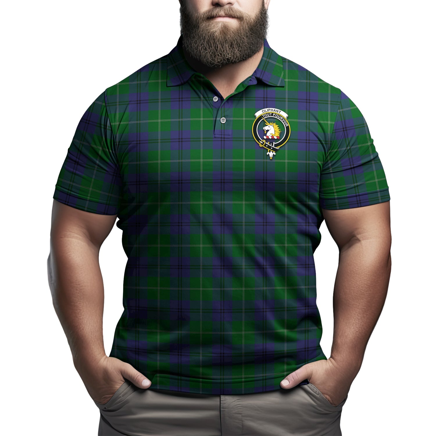 Oliphant Tartan Men's Polo Shirt with Family Crest Kid - Tartan Vibes Clothing