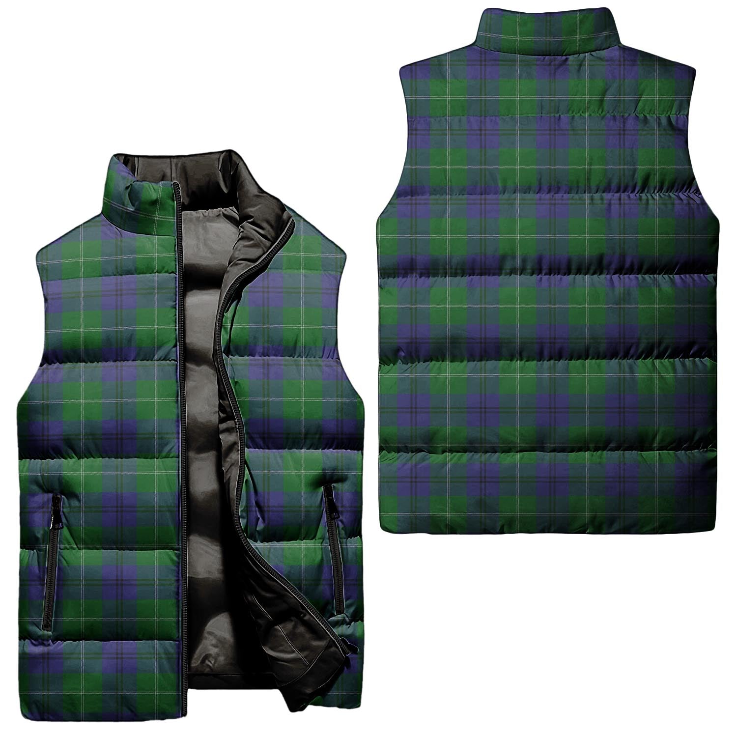 Oliphant Tartan Sleeveless Puffer Jacket Unisex - Tartan Vibes Clothing