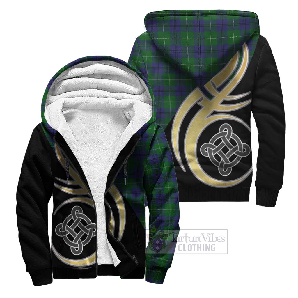 Oliphant Tartan Sherpa Hoodie with Family Crest and Celtic Symbol Style Unisex S - Tartan Vibes Clothing