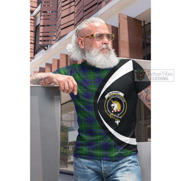 Oliphant Tartan Cotton T-shirt with Family Crest Circle Style Men's Shirt - Tartan Vibes Clothing