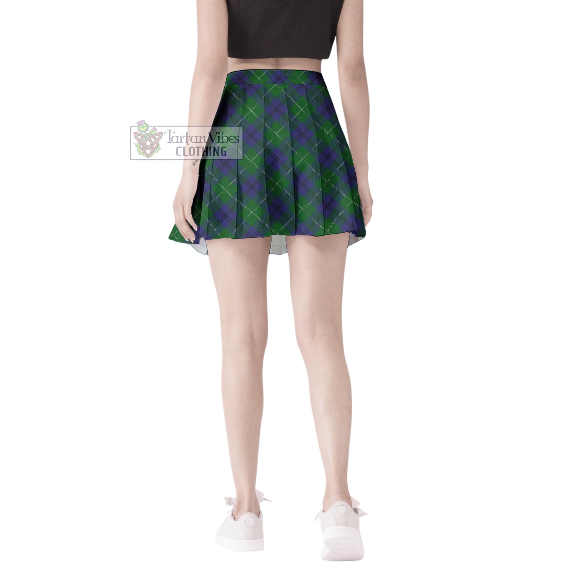 Oliphant Tartan Women's Plated Mini Skirt Cross Style - Tartan Vibes Clothing
