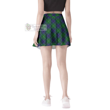 Oliphant Tartan Women's Plated Mini Skirt Cross Style - Tartan Vibes Clothing