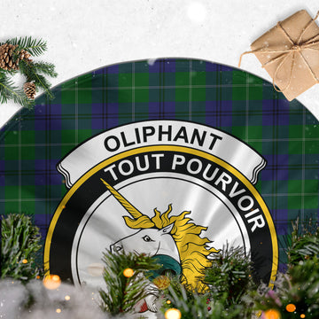 Oliphant Tartan Christmas Tree Skirt with Family Crest - Tartan Vibes Clothing