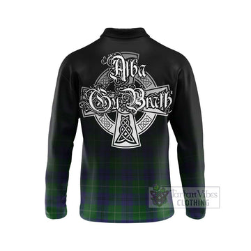 Oliphant Tartan Long Sleeve Polo Shirt Featuring Alba Gu Brath Family Crest Celtic Inspired - Tartan Vibes Clothing