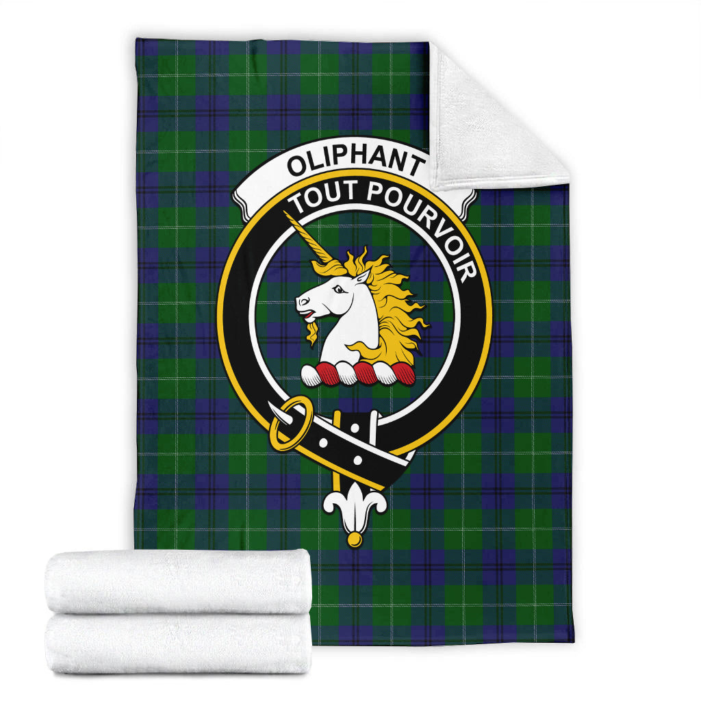 Oliphant Tartan Blanket with Family Crest - Tartan Vibes Clothing
