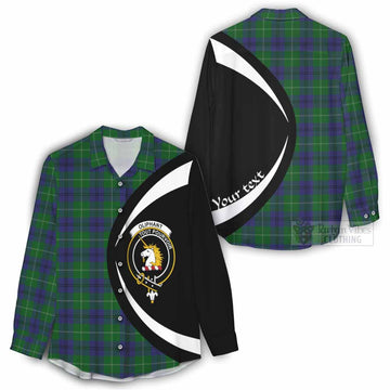 Oliphant Tartan Women's Casual Shirt with Family Crest Circle Style - Tartan Vibes Clothing