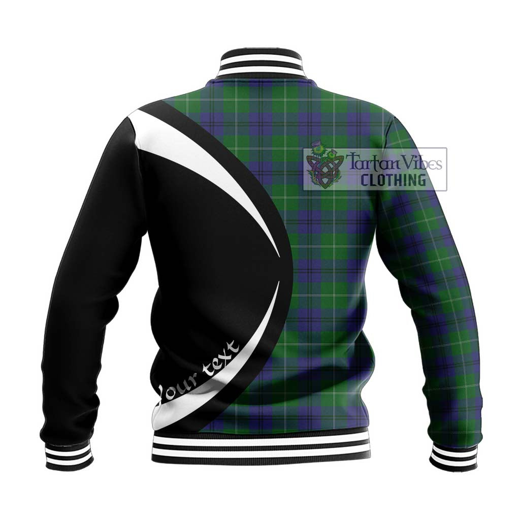 Oliphant Tartan Baseball Jacket with Family Crest Circle Style - Tartan Vibes Clothing