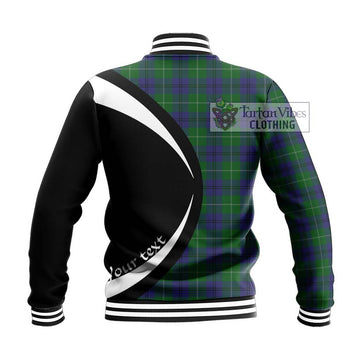 Oliphant Tartan Baseball Jacket with Family Crest Circle Style - Tartan Vibes Clothing