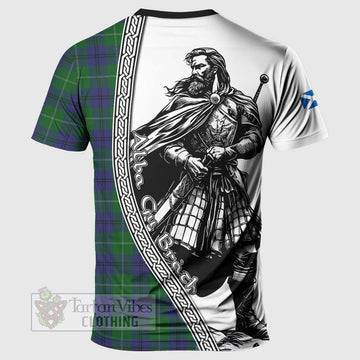 Oliphant Tartan Clan Crest T-Shirt with Highlander Warrior Celtic Style - Tartan Vibes Clothing