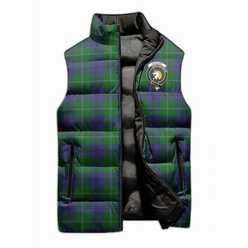 Oliphant Tartan Sleeveless Puffer Jacket with Family Crest - Tartan Vibes Clothing