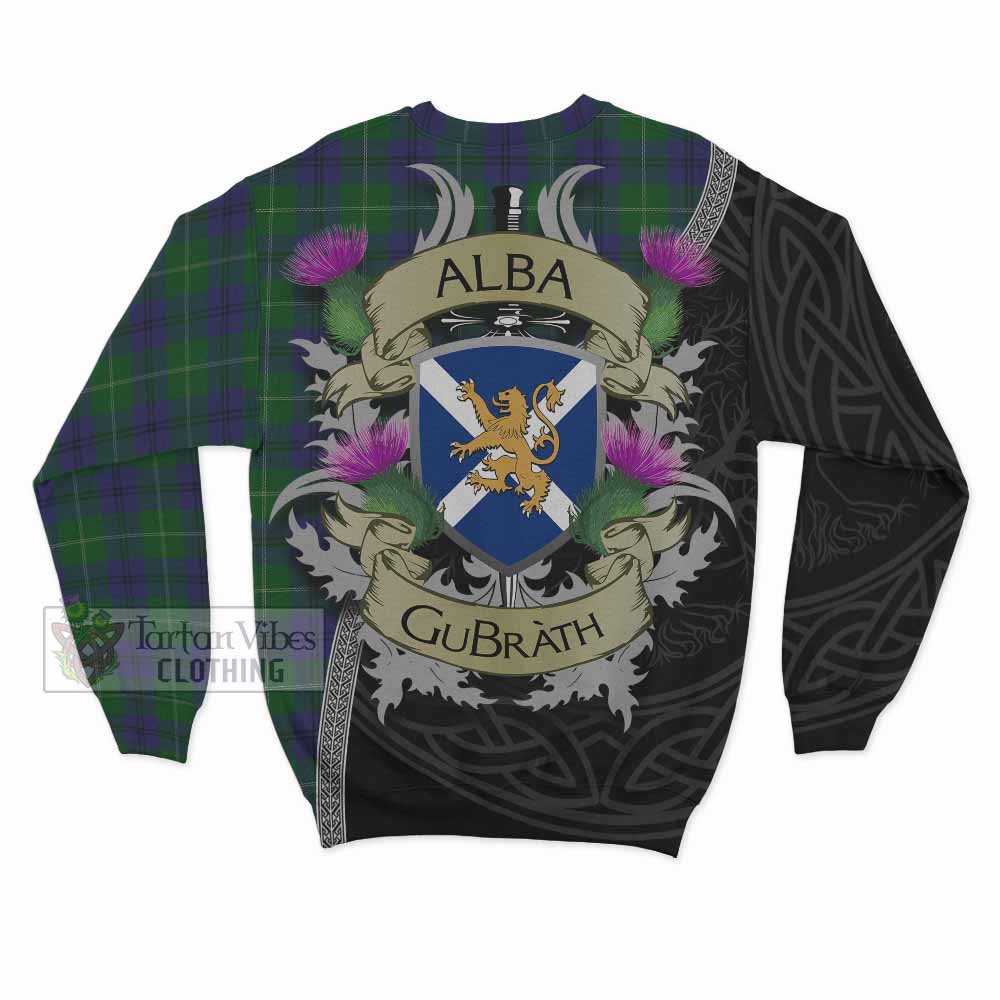 Oliphant Tartan Family Crest Sweatshirt Lion Rampant Royal Thistle Shield Celtic Inspired - Tartan Vibes Clothing