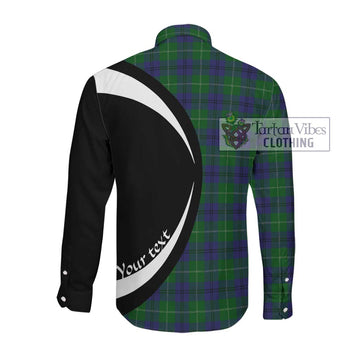 Oliphant Tartan Long Sleeve Button Up with Family Crest Circle Style Men's Shirt - Tartan Vibes Clothing