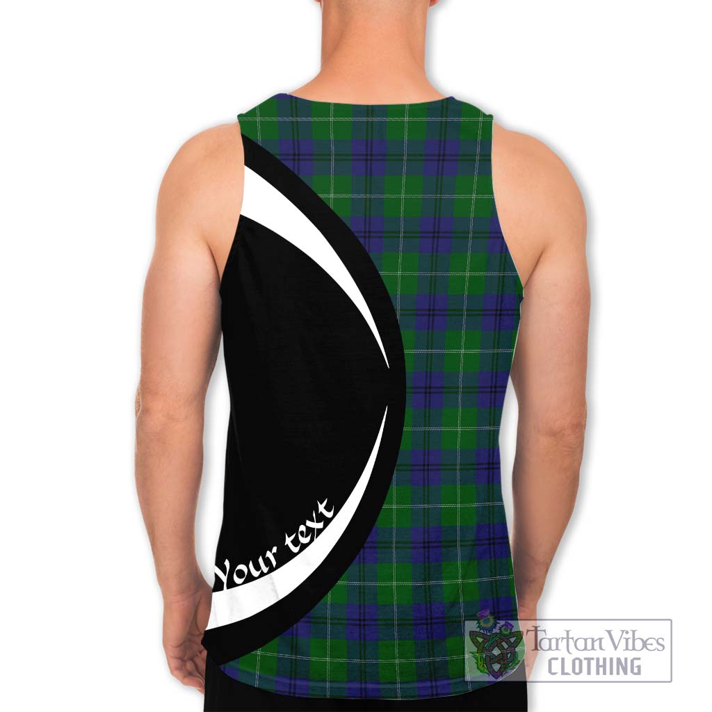 Oliphant Tartan Men's Tank Top with Family Crest Circle Style - Tartan Vibes Clothing