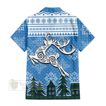 Oliphant Clan Christmas Hawaiian Shirt Celtic Reindeer Style - Tartan Vibes Clothing
