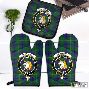 Oliphant Tartan Combo Oven Mitt & Pot-Holder with Family Crest - Tartan Vibes Clothing