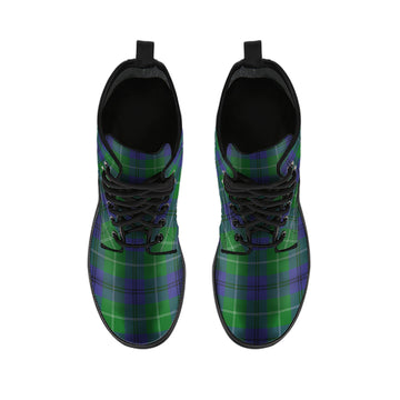 Oliphant Tartan Leather Boots - Tartan Vibes Clothing