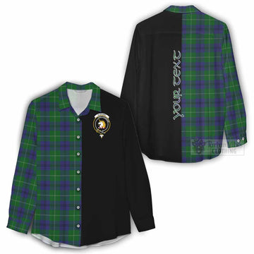 Oliphant Tartan Women's Casual Shirt with Family Crest and Half Of Me Style - Tartan Vibes Clothing
