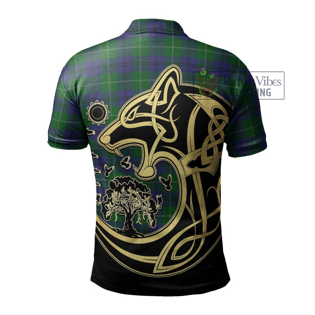 Oliphant Tartan Polo Shirt with Family Crest Celtic Wolf Style - Tartan Vibes Clothing