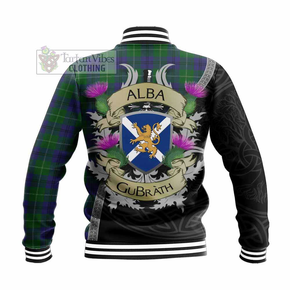 Oliphant Tartan Family Crest Baseball Jacket Lion Rampant Royal Thistle Shield Celtic Inspired - Tartan Vibes Clothing