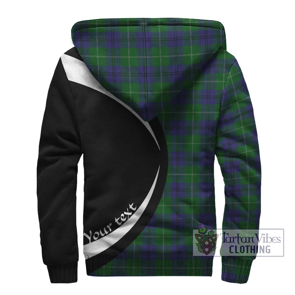 Oliphant Tartan Sherpa Hoodie with Family Crest Circle Style - Tartan Vibes Clothing