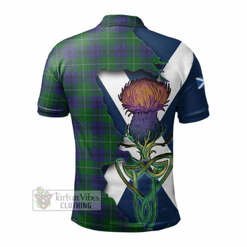 Tartan Vibes Clothing Oliphant Tartan Family Crest Polo Shirt Scottish Thistle Celtic Inspired
