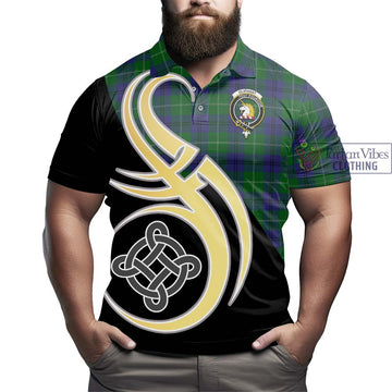 Oliphant Tartan Polo Shirt with Family Crest and Celtic Symbol Style - Tartan Vibes Clothing
