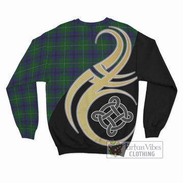 Oliphant Tartan Sweatshirt with Family Crest and Celtic Symbol Style - Tartan Vibes Clothing