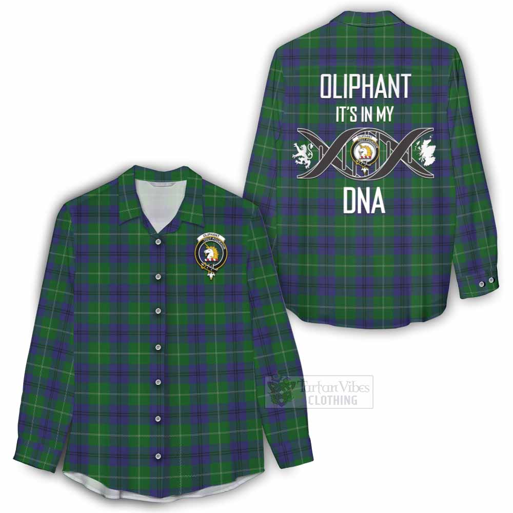 Oliphant Tartan Women's Casual Shirt with Family Crest DNA In Me Style - Tartan Vibes Clothing