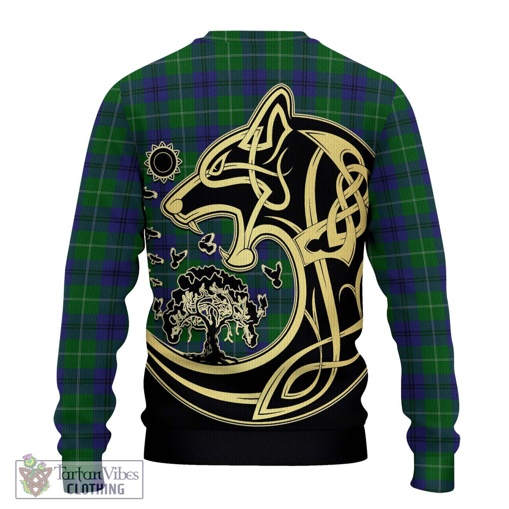 Oliphant Tartan Ugly Sweater with Family Crest Celtic Wolf Style - Tartan Vibes Clothing