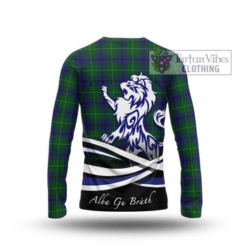 Oliphant Tartan Long Sleeve T-Shirt with Alba Gu Brath Regal Lion Emblem - Tartan Vibes Clothing