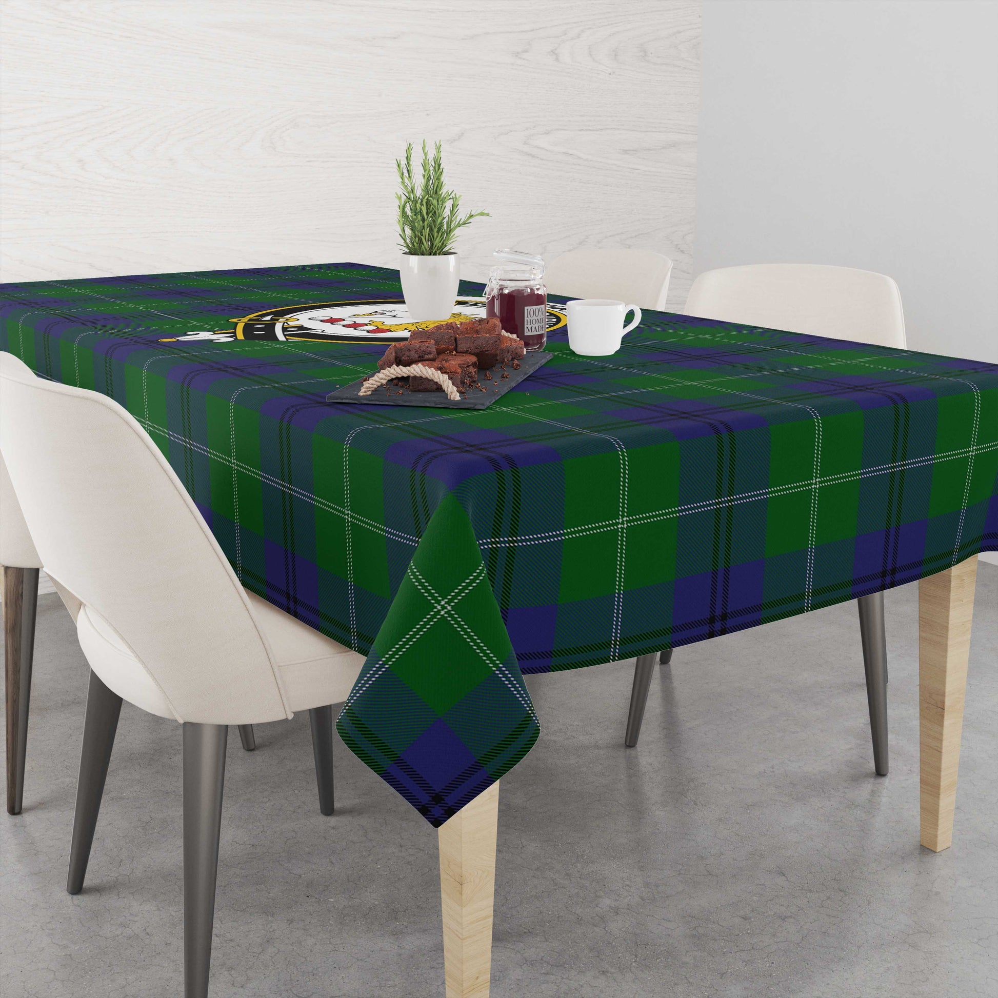 Oliphant Tartan Tablecloth with Family Crest M 39.4"x59"(100x150cm) - Tartan Vibes Clothing