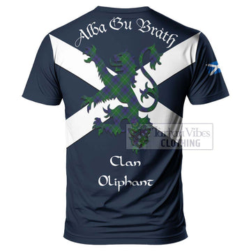 Oliphant Tartan Lion Rampant T-Shirt Proudly Display Your Heritage with Alba Gu Brath and Clan Name - Tartan Vibes Clothing