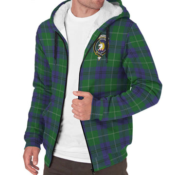 Oliphant Tartan Sherpa Hoodie with Family Crest - Tartan Vibes Clothing